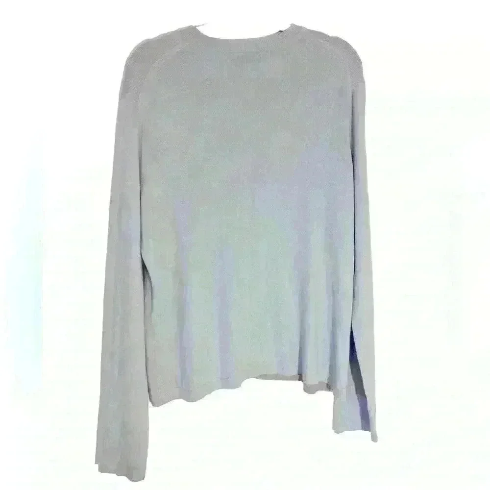 Men’s Banana Republic Silk  Cashmere V Neck Shirt Size L Blue